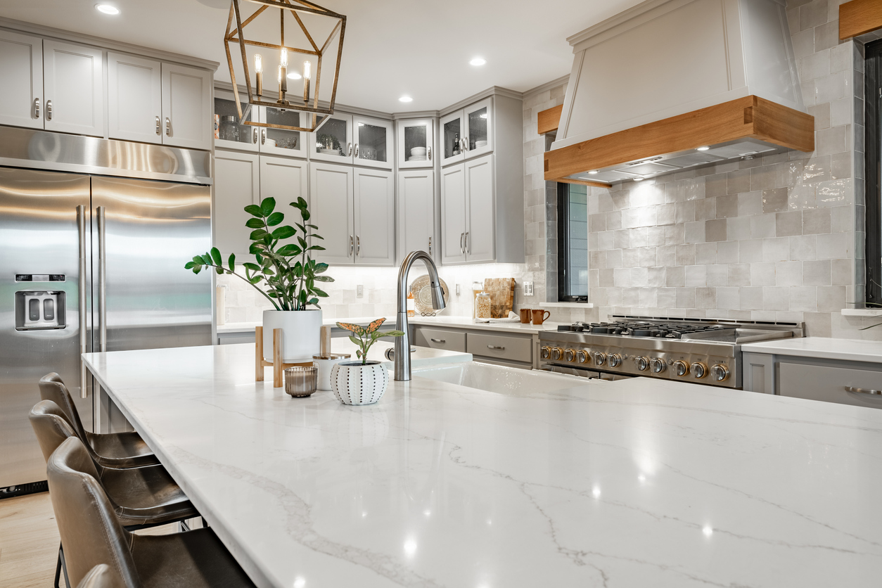 Sparkling clean modern kitchen — residential cleaning by Sky Bright